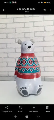 Lata Decorativa Urso Polar