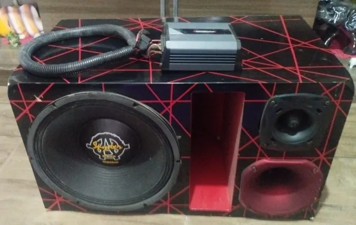 Caixa Trio Automotiva Completa - Subwoofer Spyder 550W + Módulo SounDigital!