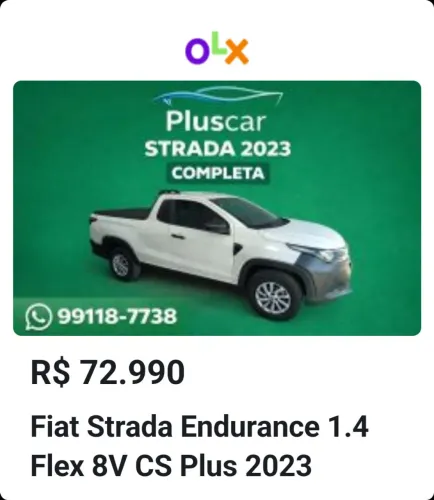 Fiat Strada Endurance 1.4 Flex 8V CS Plus 2023