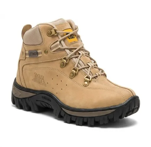 Bota Letoner Adventure Em Couro Nobuck Areia Casual E Marcante Para Rotina Palmilha Em Gel