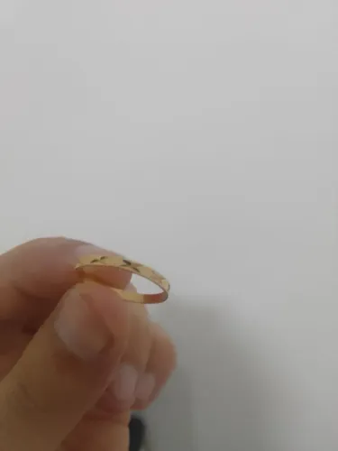 Aliança Folheado a Ouro 18k Diamantado Nova Rommanel - Tam. 18