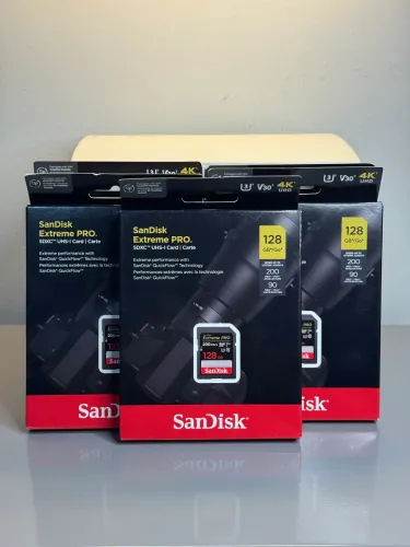 Cartão SD Extreme Pro 128GB Novo Original Sandisk Frete Grátis 