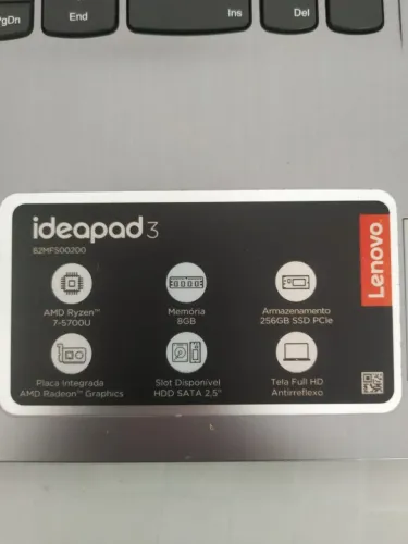 Notebook Lenovo Ideapad 3 15ALC6 em estado de novo!