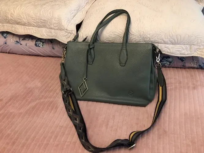 Bolsa Samsonite Original para Notebook - Verde - Elegante e Espaçosa - Excelente Estado