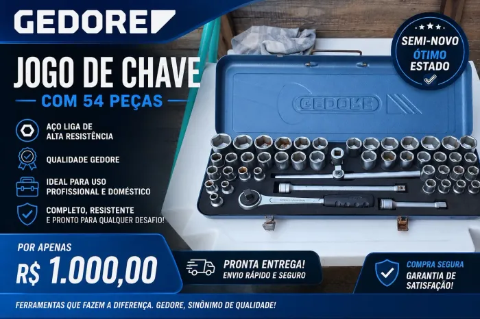 Jogo de chave GEDORE 54 peças semi novo