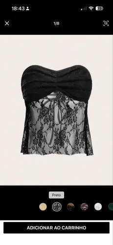 Tub Top de Renda