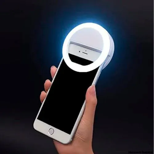 Anel Led - Mini Ring Light - Três intensidades de luz - Recarregável - R$20,00