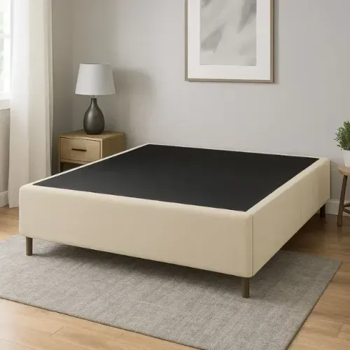 Base Cama Box Casal Suede 138x188 Bege