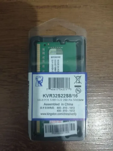 Memória RAM Kingston 16GB DDR4 3200MHz Notebook