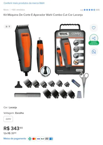 Máquina WHAL kit completo      ( PARA VENDER LOGO)