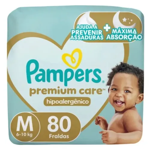 Fralda Pampers Premium Care M 