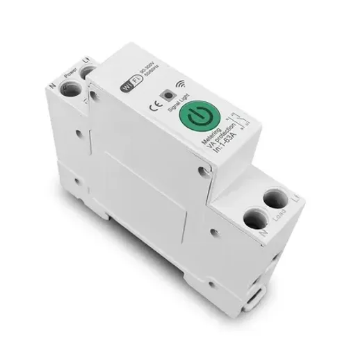 Disjuntor Inteligente WiFi 1a 63A Tuya Bivolt 90V-240V Medidor Energia Compatível Alexa
