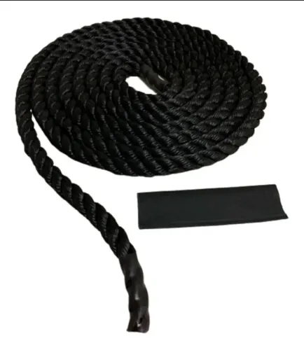 Corda Naval Preta 34 Mm 12 Mts Treino / Funcional / Academia