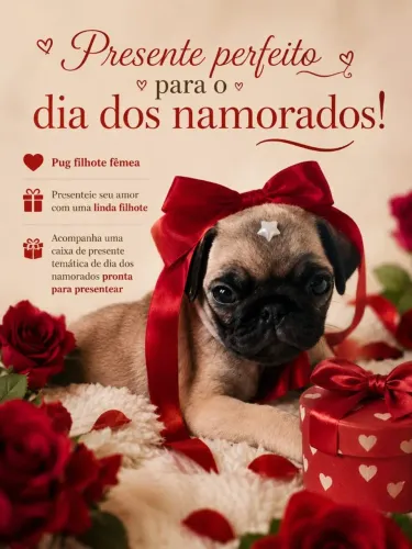 PUG FÊMEA FILHOTE - PARA PRESENTEAR