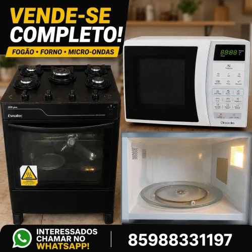 Fogão tem q trocar o vidro e um microondas só não está esquentando