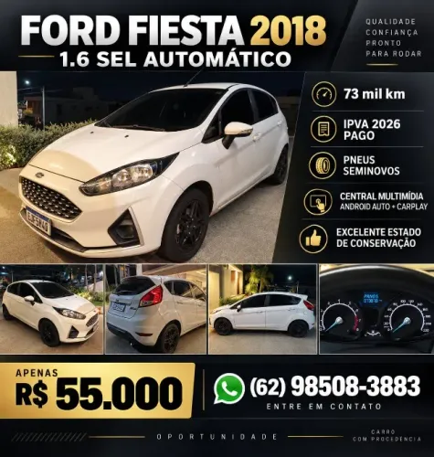 Ford Fiesta SEL 1.6 16V Flex Aut. 5P 2018