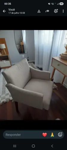 Kit 2 poltronas para sala/escritório na cor bege