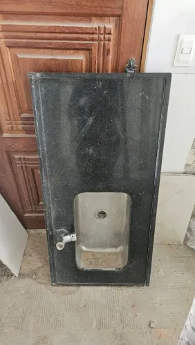 Bancada em L para cozinha, cor Preta