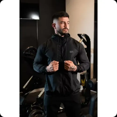 Corta vento masculino impermeável semi forrada
