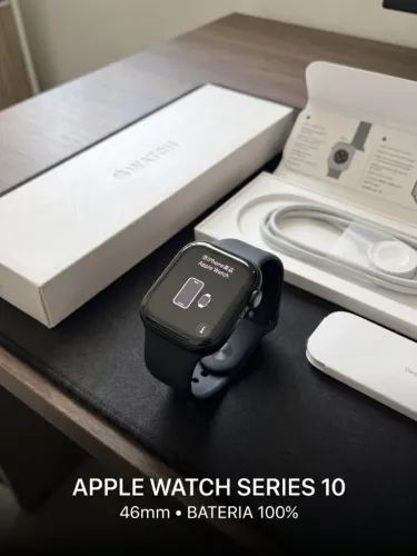 Apple Watch Series 10 46mm Preto (GPS) - Bateria 100% | OLX Pay