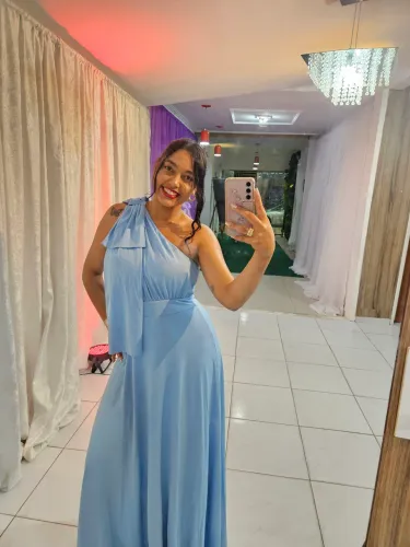 Vestido Azul longo e arrumado