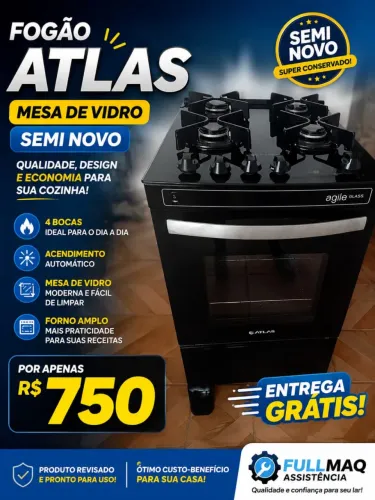 Fogão 4 bocas atlas