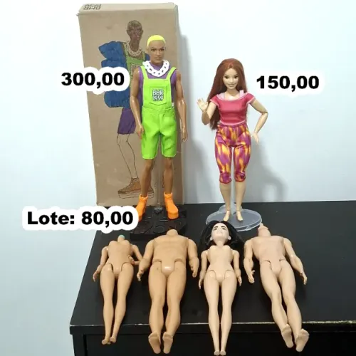 Boneca Barbie Curvy MTM, Ken BRM e Lote
