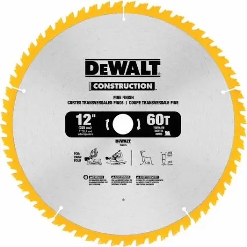Disco De Serra Circular De 12 Pol. Para Madeira - 60 Dentes - Dw3126 - Dewalt