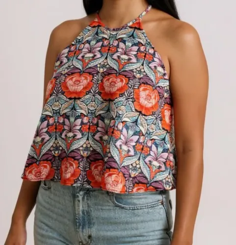Blusa Zara floral tam M