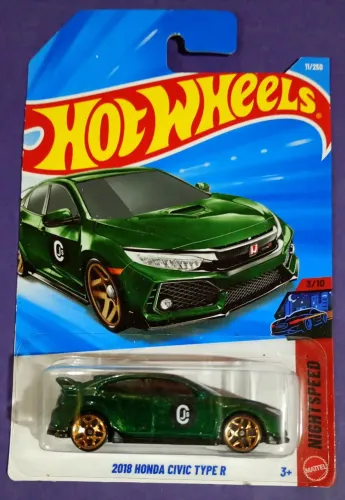 Hot Wheels - Honda Civic Type R 2018(verde)