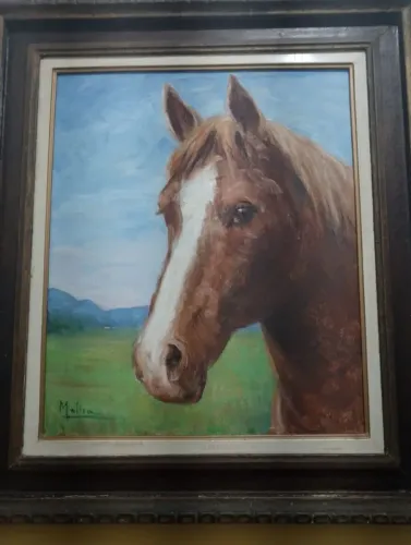 QUADRO CAVALO, PINTURA SOBRE TELA, LEIA O ANÚNCIO 