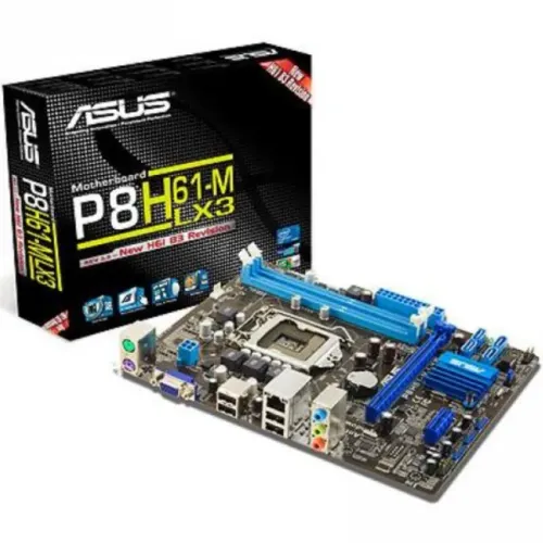 Kit Placa Mãe Asus H61 + Intel Core I5-3470 + Memória HyperX Fury 8GB DDR3 1600MHz