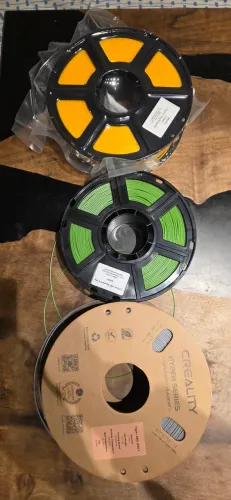 Lote ABS Pro 1,75mm 3 Cores ? Amarelo + Cinza + Verde | 2,47kg Total