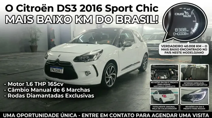 Citroen DS3 Sport Chic 1.6 TB 16V 3P Mec. 2016