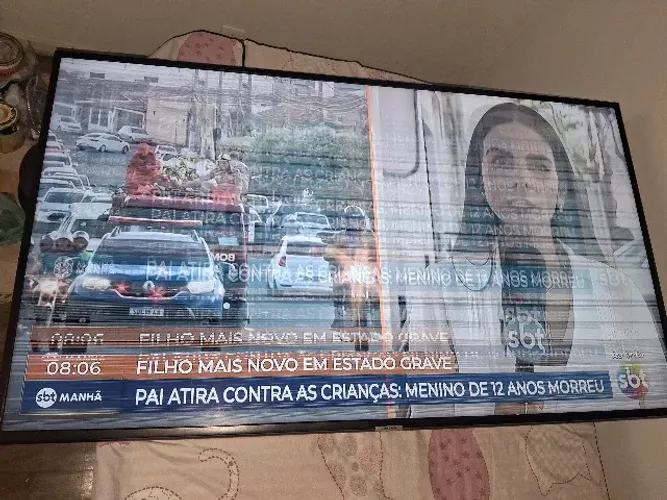 Smart Tv Samsung Un50Nu7100g de 50 poleg com defeito para conserto ou pecas