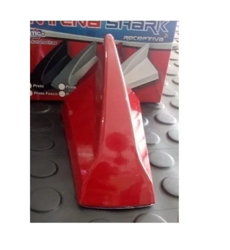 Antena Barbatana Shark Tubarão c sinal radio core vermelho preto Fosco Prata branco