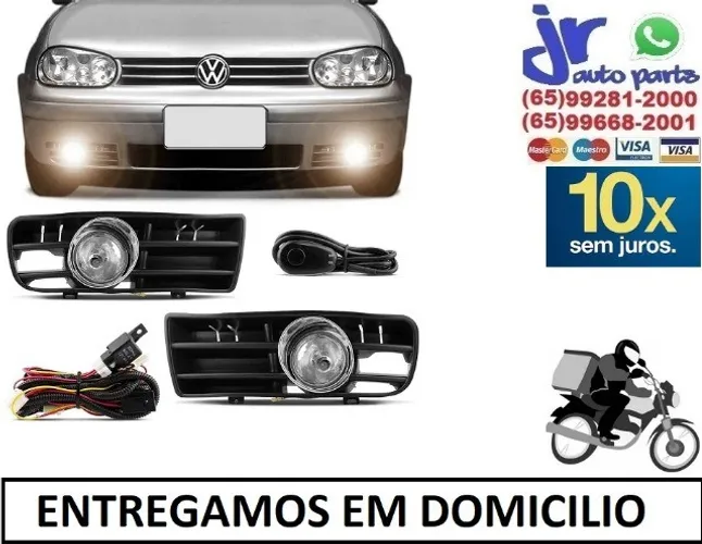 Kit Farol Milha Golf Sapão 1999 2000 2001 2002 2003 2004 2005 2006 Auxiliar Neblina