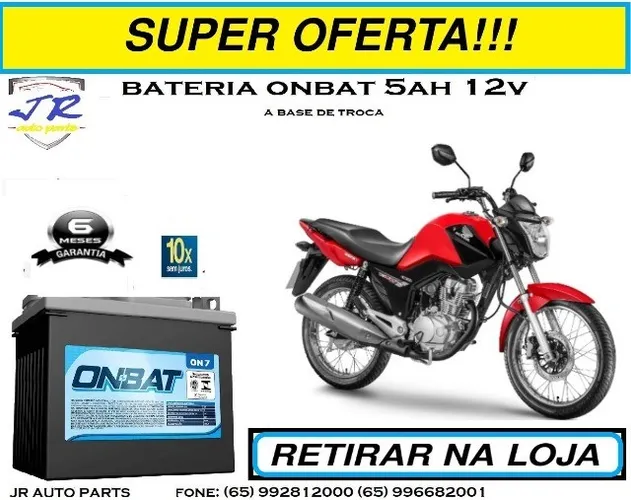 Bateria onbat 5ah Honda Fan 2015