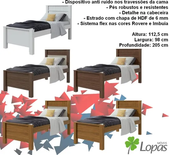 Quarto cama solteiro 