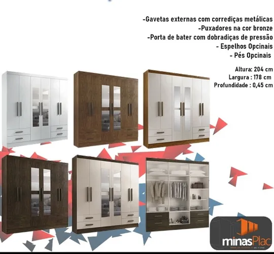 Quarto roupeiro casal com espelho