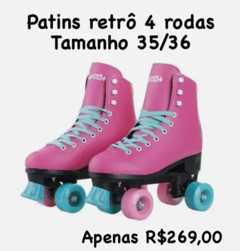 Patins (Novo) 35/36 Retrô 
