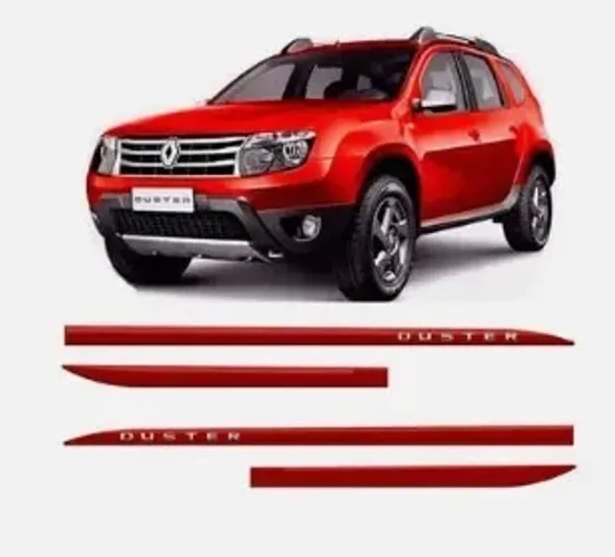 Friso Lateral Renault Duster 2015 A 2022 Vermelho
