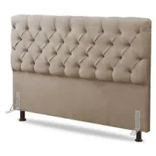 Cabeceira Para Cama Estofado Bege
