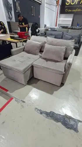 Promoção imperdível Sofá sem caixa Roma vira cama entrega rápida frete grátis