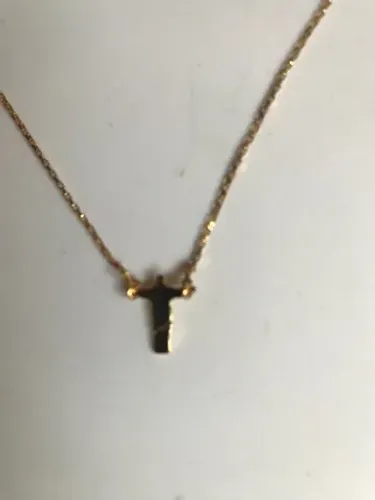 Colar com pingente folheado ouro amarelo