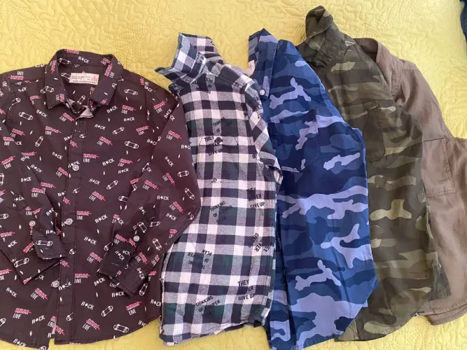 5 Camisas INFANTIL- 7 anos- Diversas MARCAS