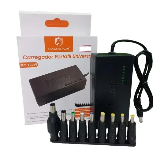 Fonte Universal para Notebook Monitor Tv  C/ 9 Conectores Carregador