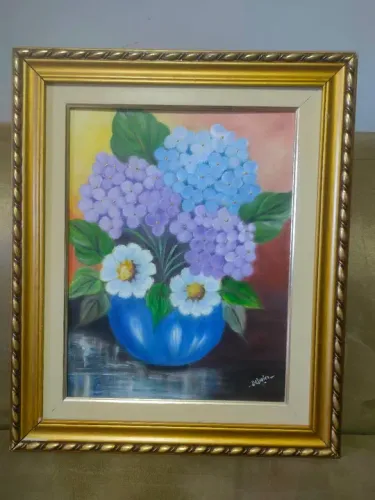 Óleo sobre tela com moldura 