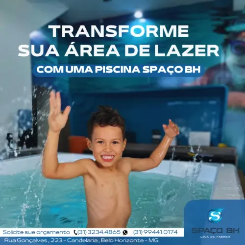 Transforme sua área de lazer com uma Piscina Spaço BH! Confira nossas promoções !
