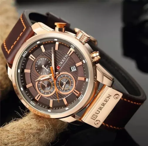 -Relógio em couro Curren. Entrega grátis 